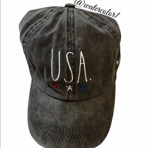 🆕 Rae Dunn USA Baseball Hat Black